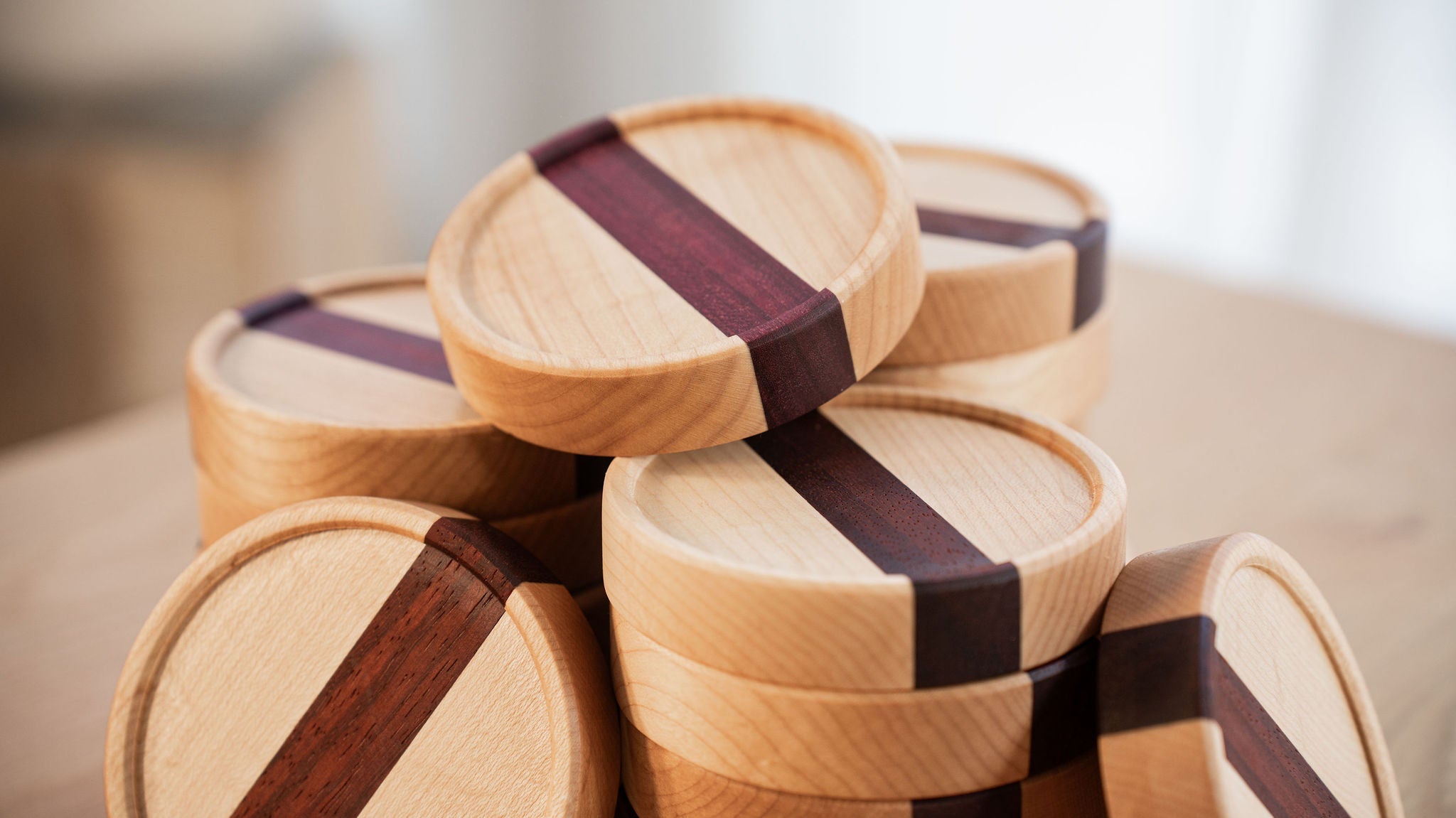 SOUS-VERRES en BOIS (paquets de 4 SOUS-VERRES en BOIS (paquets de 4