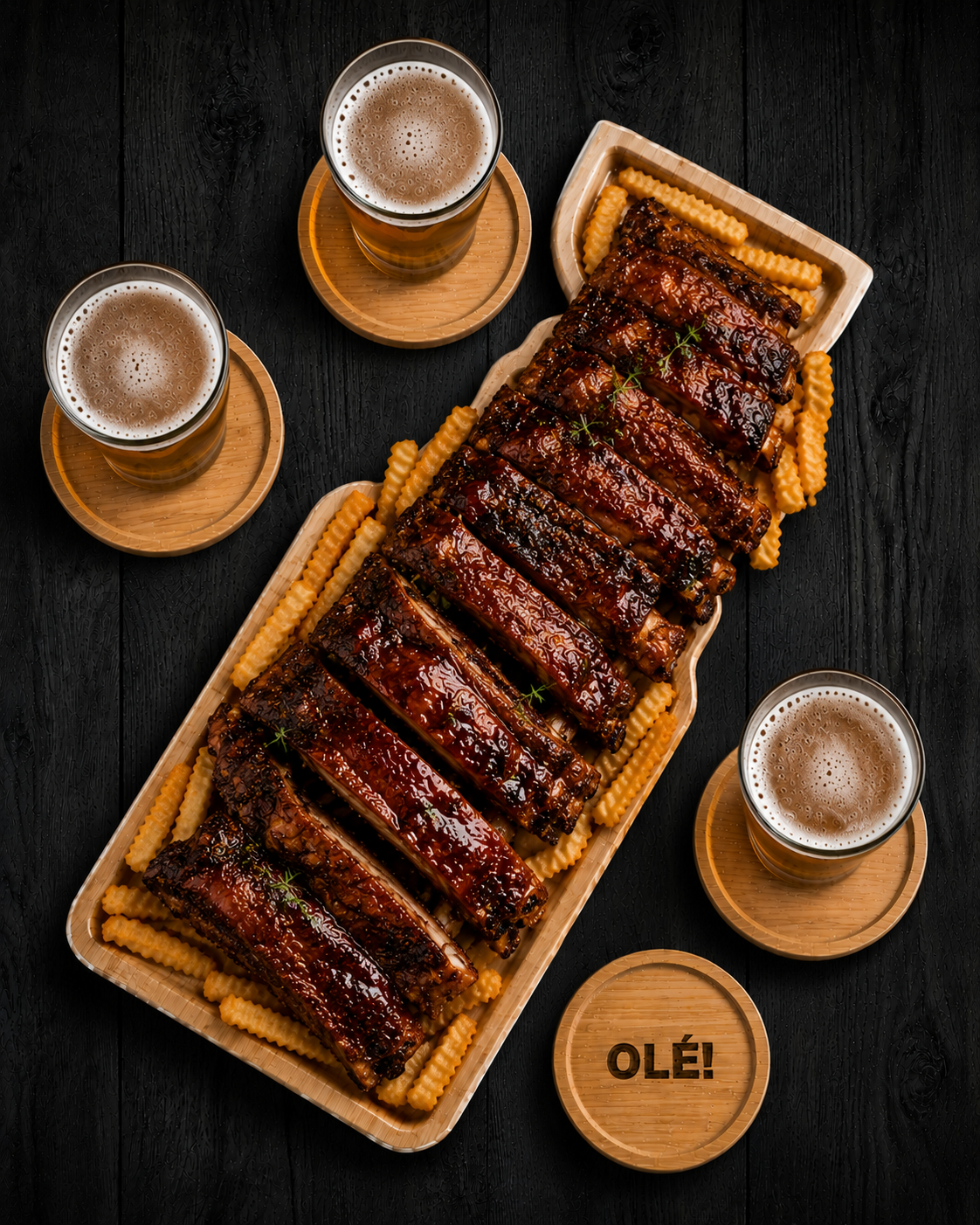 Stanley Cup Serving Tray – 2026 Playoff Edition 🏒 | Maple Wood Set with 4 Coasters