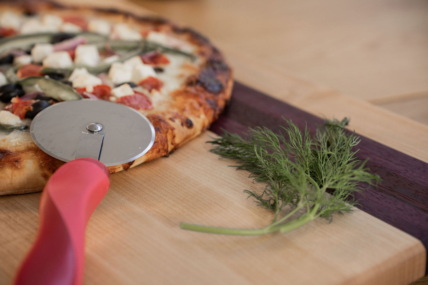 planche à découper en érable & bois exotique massif fabrication artisanale Québec
