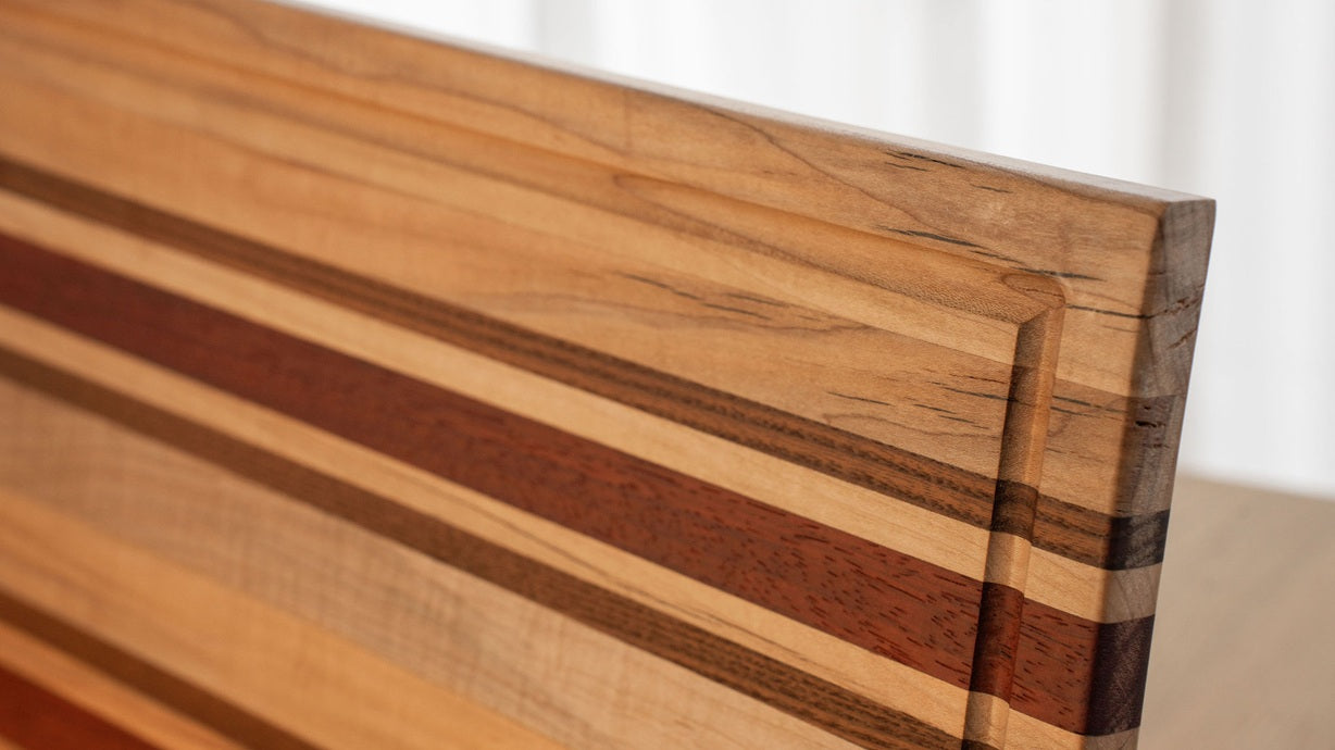 planche à découper érable & bois exotique massif fabrication artisanale Québec