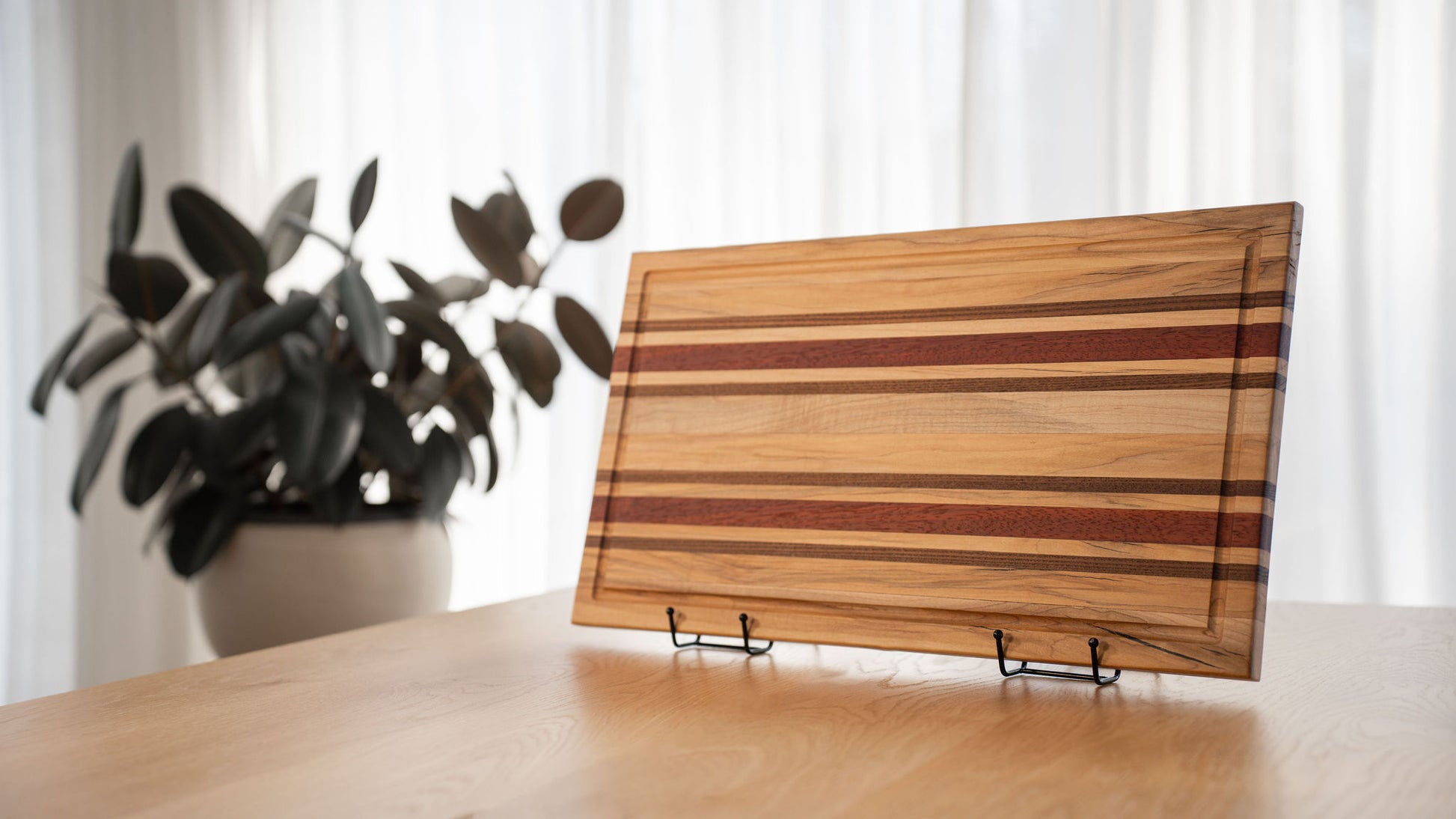 planche à découper érable & bois exotique massif fabrication artisanale Québec