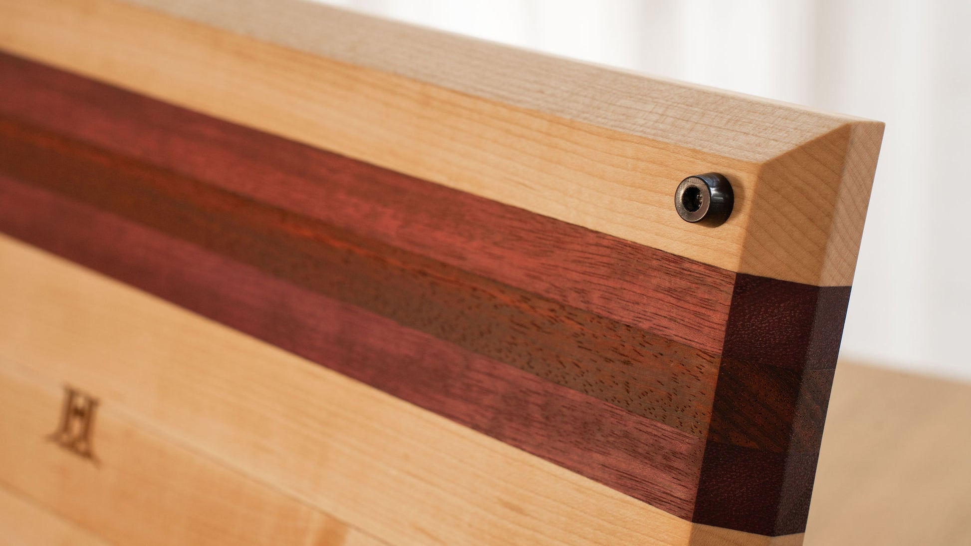 planche à découper en érable & bois exotique massif fabrication artisanale Québec