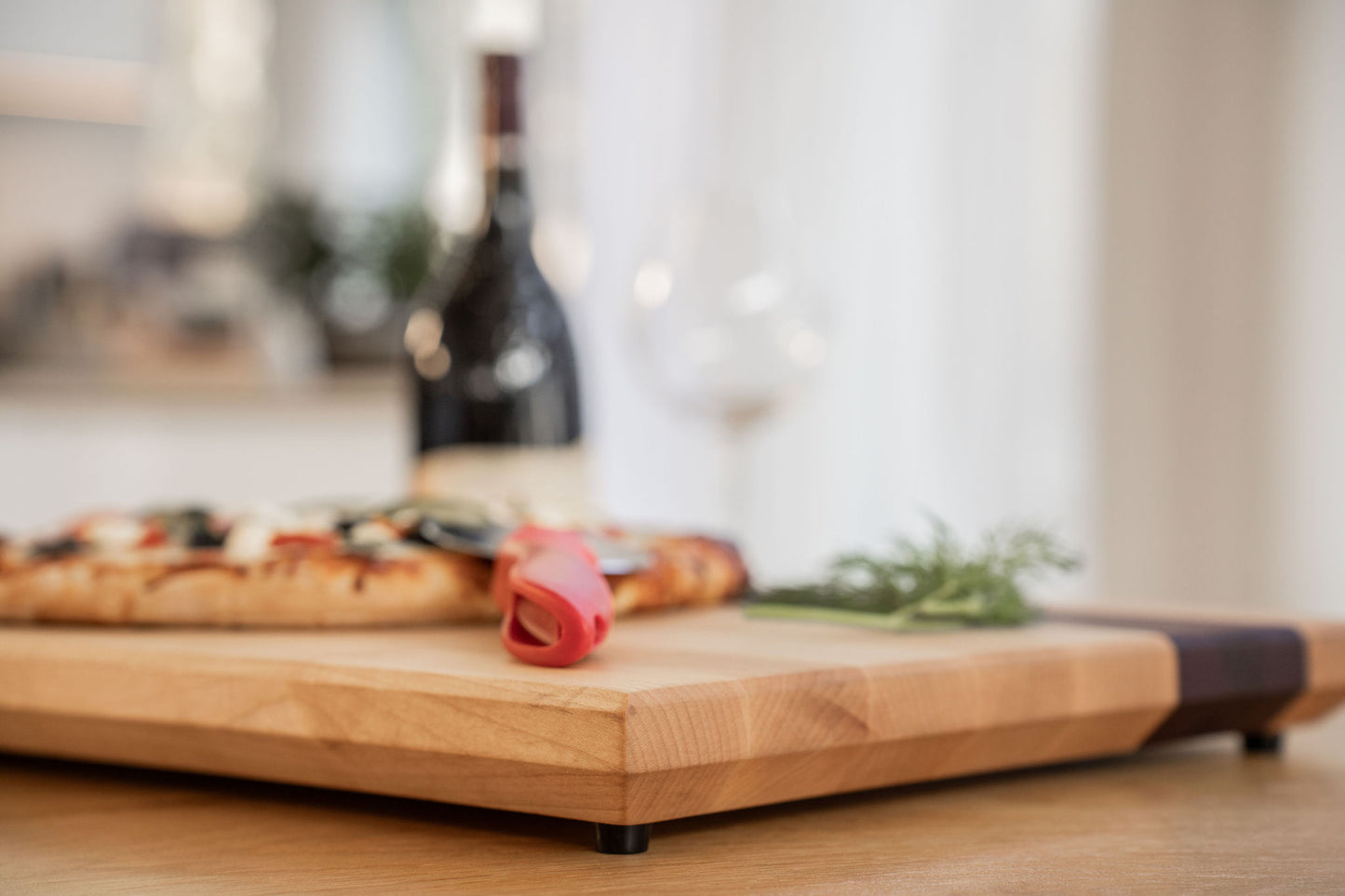 planche à découper en érable & bois exotique massif fabrication artisanale Québec