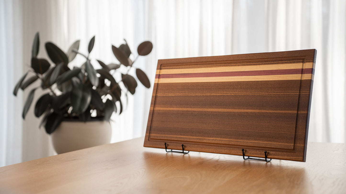 planche à découper en Frêne Torrifier massif fabrication artisanale Québec