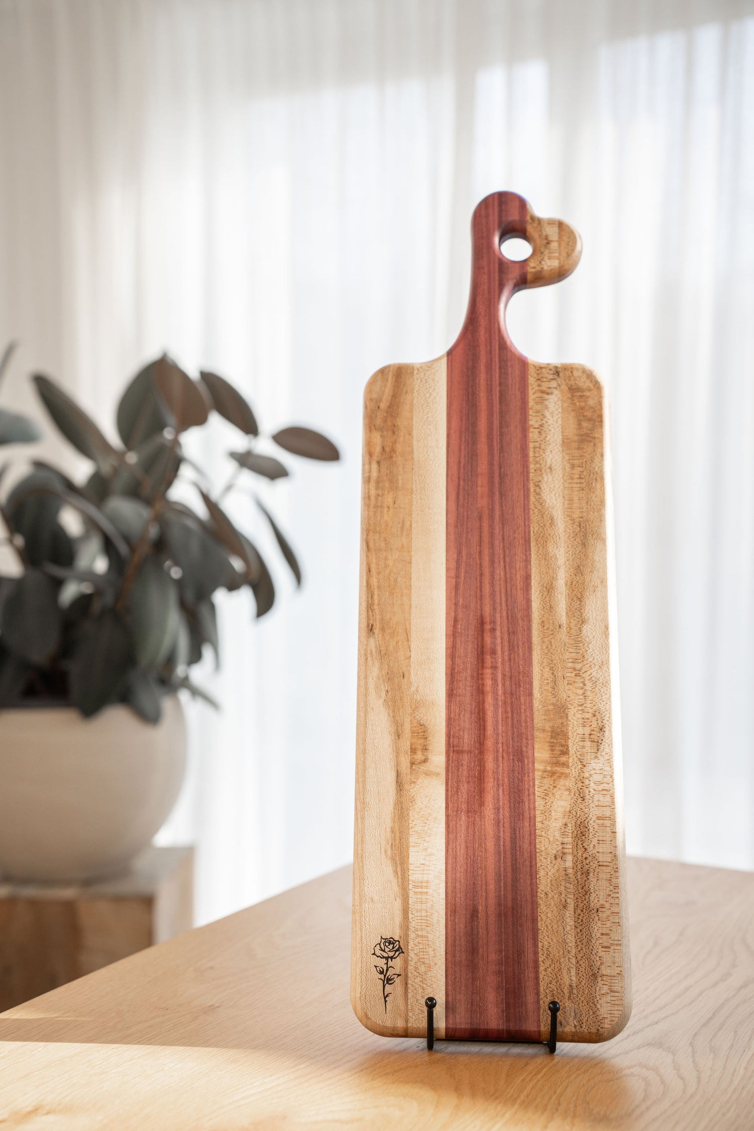 planche charcuterie en bois érable et bois exotique